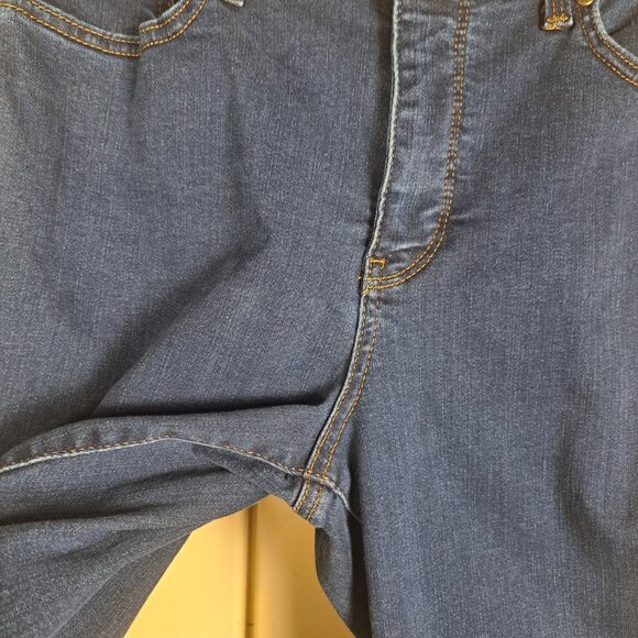 NYDJ Marilyn Straight Dark Wash Denim Jeans Size 12 - Picture 5 of 15